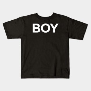 BOY Bold Minimalist Gender Power Masculine Kids T-Shirt